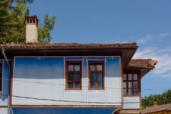 Cobblestone Utcák Régi Házak Történelmi Város Koprivshtitsa Bulgária — Stock Fotó