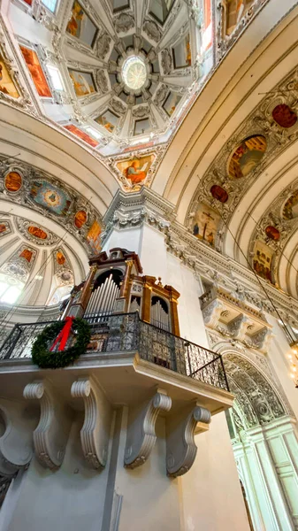 Híres Salzburger Dom Belseje Ausztria — Stock Fotó