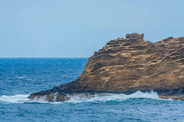 Piscine Naturali Con Roccia Vulcanica Nera Nell Oceano Atlantico Porto — Foto Stock