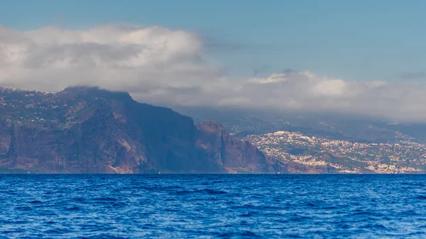 Gyönyörű Hegyvidéki Táj Óceán Partján Madeira Sziget Portugália — Stock Fotó