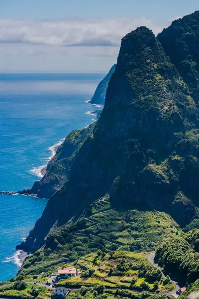 Hermoso Paisaje Montaña Costa Oceánica Isla Madeira Portugal — Foto de Stock