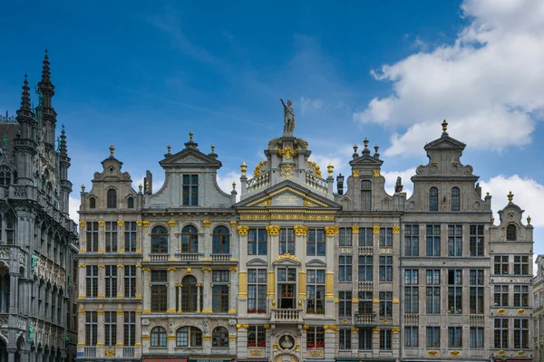 Grand Place Grote Markt Town Hall Brussels Belgium — стокове фото