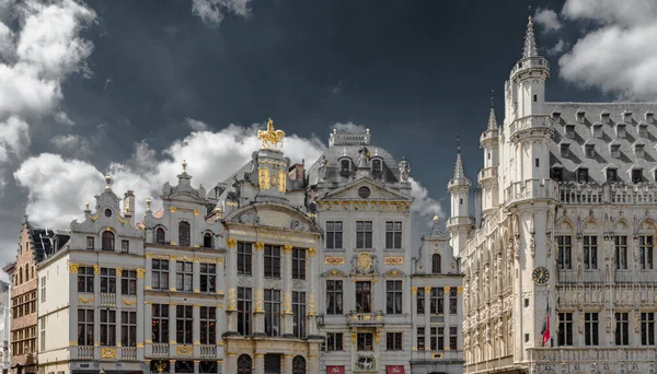 Brüksel Belediye Binası Ile Büyük Yer Grote Markt — Stok fotoğraf