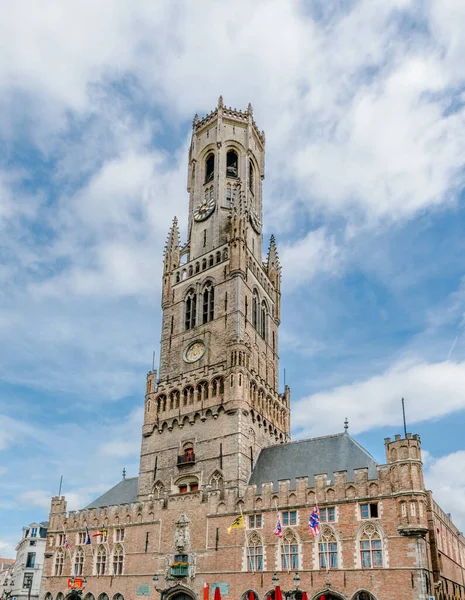 Bruges Città Dell Acqua Belgio Con Case Storiche Famoso Canale — Foto Stock