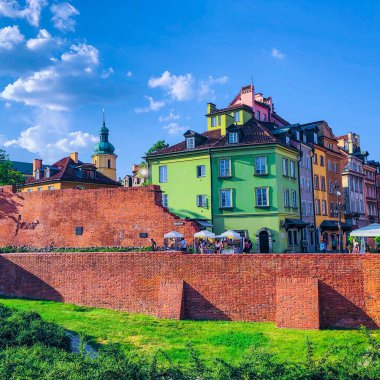 Old Town Market Meydanı, sokak manzaralı, Varşova, Polonya