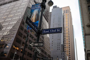 Midtown Manhattan 'daki gökdelenler, şehir merkezi, New York City