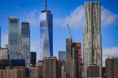 Midtown Manhattan 'daki gökdelenler, şehir merkezi, New York City