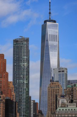 Midtown Manhattan 'daki gökdelenler, şehir merkezi, New York City
