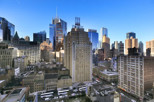 Центр Манхэттена Центр Города Нью Йорк — стоковое фото