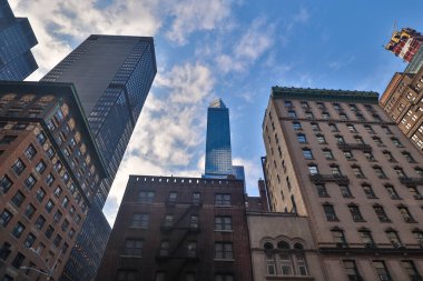 Midtown Manhattan 'daki gökdelenler, şehir merkezi, New York City