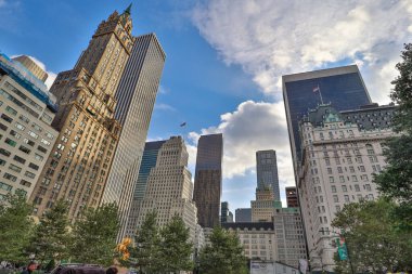 Midtown Manhattan 'daki gökdelenler, şehir merkezi, New York City
