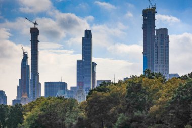 Midtown Manhattan 'daki gökdelenler, şehir merkezi, New York City