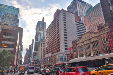 Midtown Manhattan 'daki gökdelenler, şehir merkezi, New York City