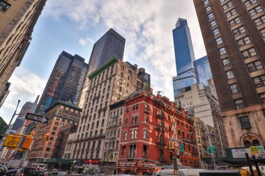 Midtown Manhattan 'daki gökdelenler, şehir merkezi, New York City