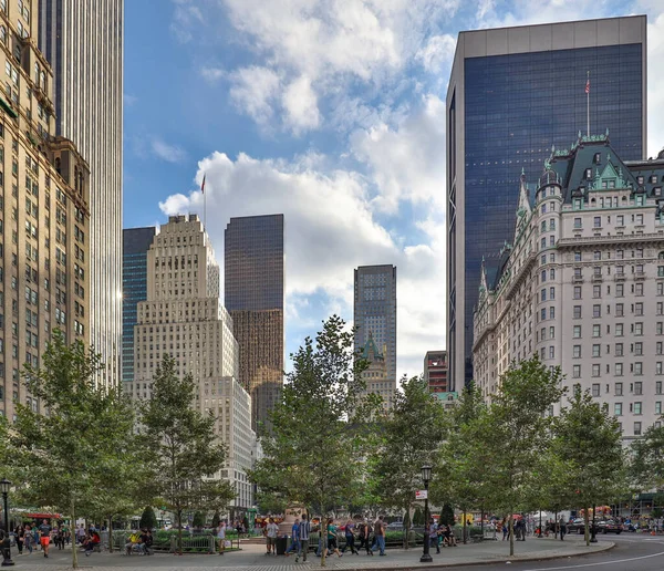 Небоскребы Центре Манхэттена Нью Йорк — стоковое фото