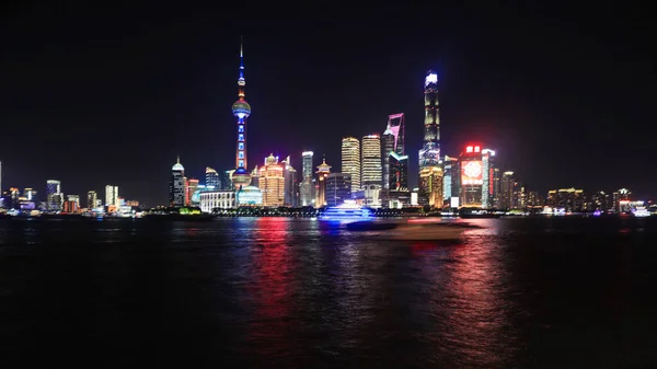 stock image Shanghai, China city skyline on the Huangpu River view