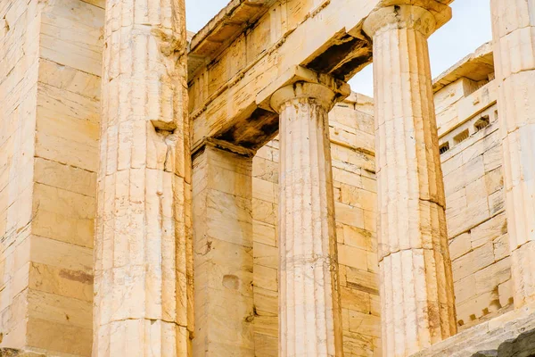 Древний Храм Парфенон Акрополе Греция Фасад — стоковое фото