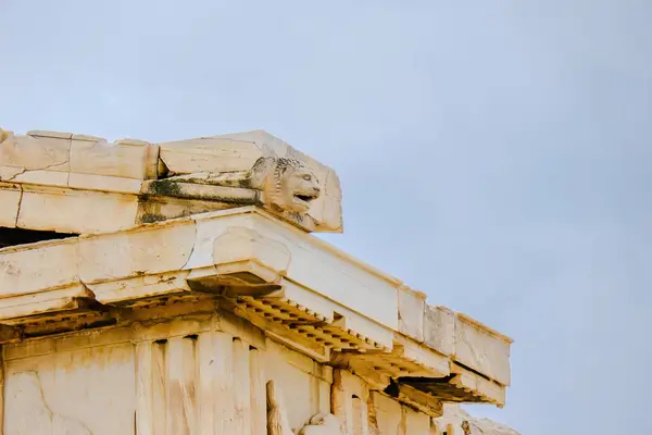 Antico Tempio Partenone Nell Acropoli Atene Grecia Facciata — Foto Stock