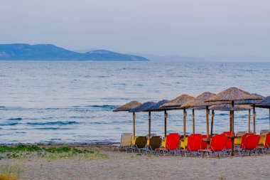 Açık mavi deniz manzarası, doğal manzara, Yunanistan