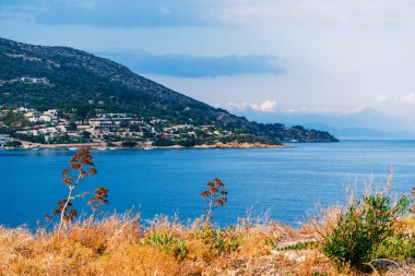 Açık mavi deniz manzarası, doğal manzara, Yunanistan