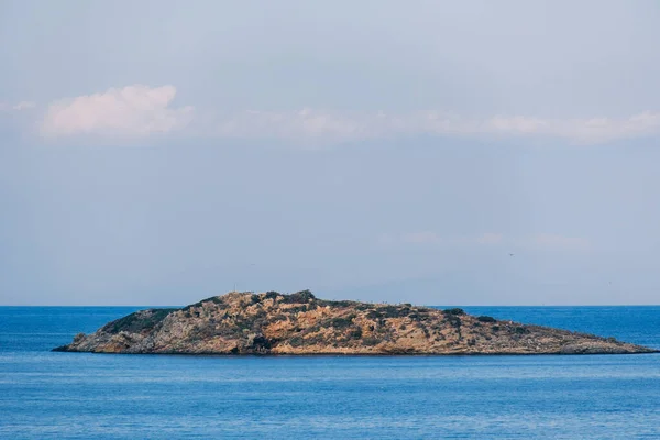 Vista Panorâmica Mar Azul Claro Paisagem Natural Grécia — Fotografia de Stock