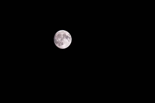 Glowing Super Full Moon Dark Sky — Stock Photo, Image