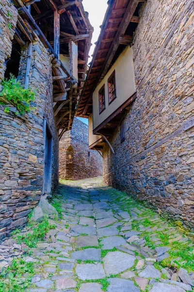 Pueblo Montaña Kovachevitsa Antigua Casa Tradicional Búlgara Arquitectura Antigua — Foto de Stock