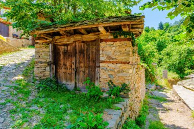 Bulgaristan 'ın Rodop dağlarındaki Leshten Dağı köyü