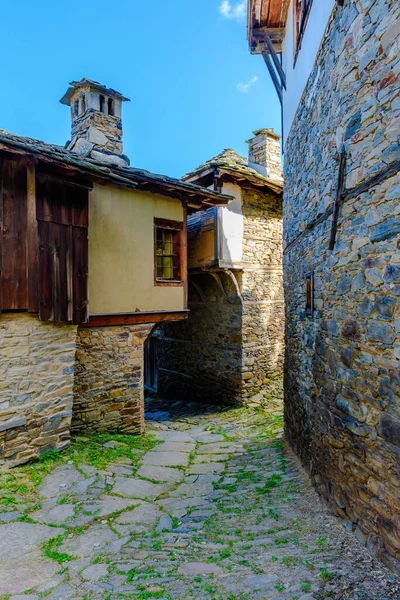 Pueblo Montaña Kovachevitsa Antigua Casa Tradicional Búlgara Arquitectura Antigua — Foto de Stock