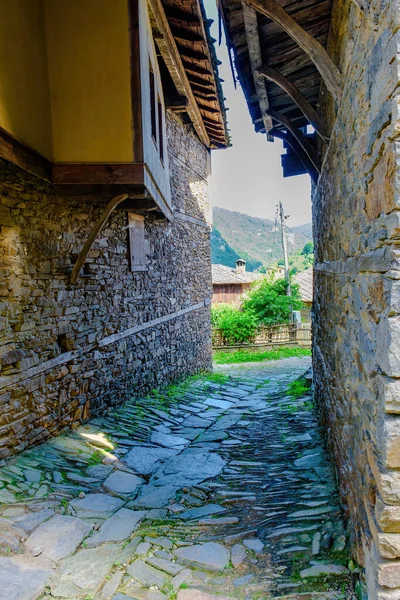 Aldeia Montesa Kovachevitsa Antiga Casa Tradicional Búlgara Arquitetura Antiga — Fotografia de Stock