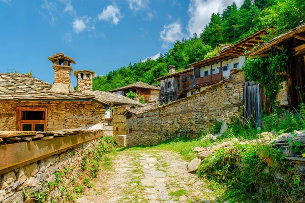 Горная Деревня Лештен Горах Родопы Болгария — стоковое фото