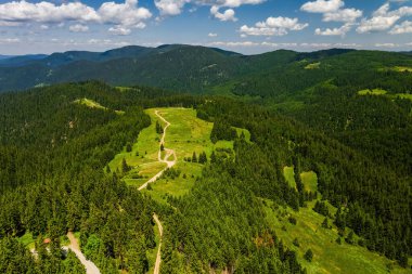 Bulgaristan 'daki Rodop dağlarının güzel manzarası
