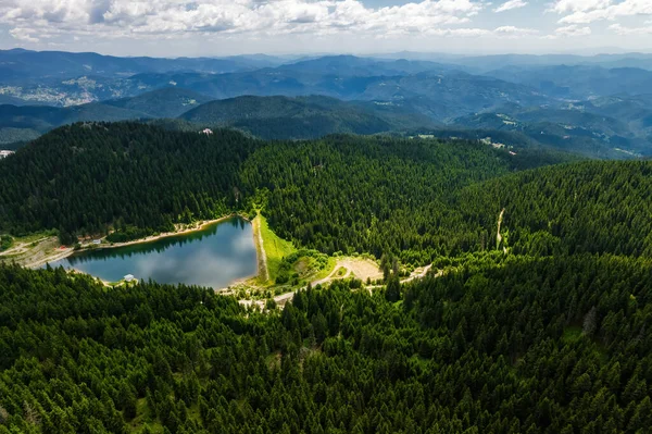 Belle Vue Sur Paysage Des Sommets Des Montagnes Rhodopes Bulgarie — Photo