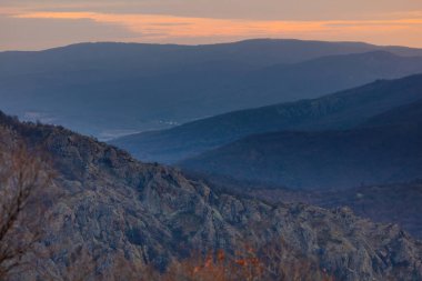 Bulgaristan 'daki Rodop dağlarının güzel manzarası