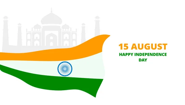 Agosto Feliz Día Independencia India Nuevo Concepto Har Ghar Tiranga — Vector de stock