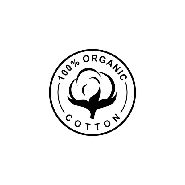 100 Bavlněný Symbol Design Ikony Bavlny Znamení Přírodních Vláken Vektorová — Stockový vektor