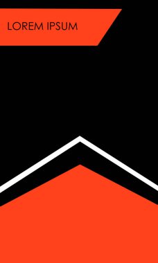 soyut kırmızı ve siyah pankart tasarım vektörü şablonu