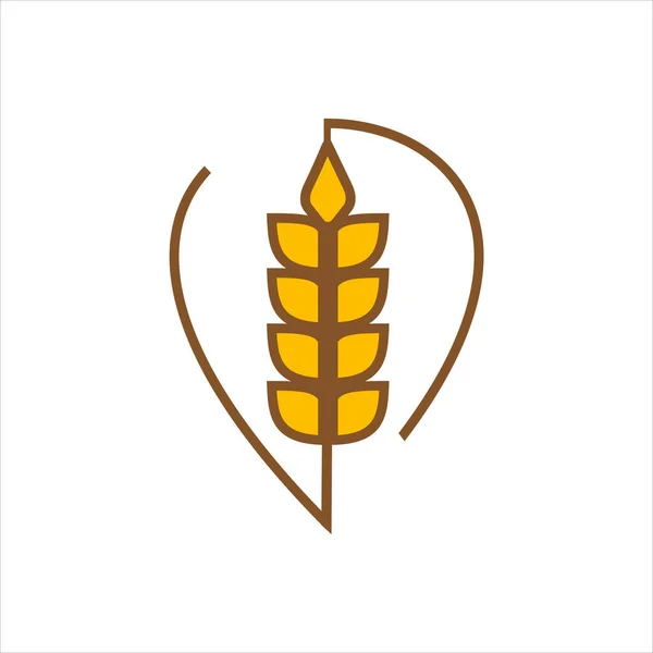 Agricoltura Icona Design Icona Grano Logo Design Element — Vettoriale Stock