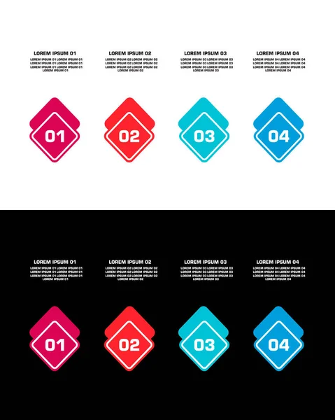Инфографика Четырех Стрел Бизнес Шаблон Презентации Векторная Концепция Вариантами Шагами — стоковый вектор