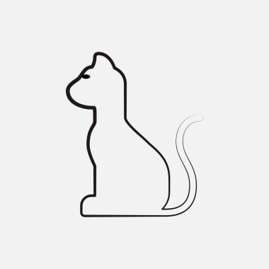 kedi hayvan simgesi vektör illüstrasyon