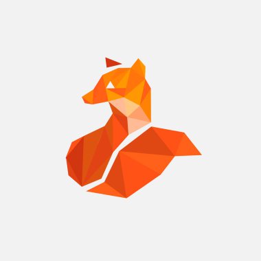 Tilki ikonu. vektör illüstrasyonu