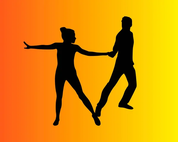 Vektor Illustration Von Ein Paar Tänzern — Stockvektor