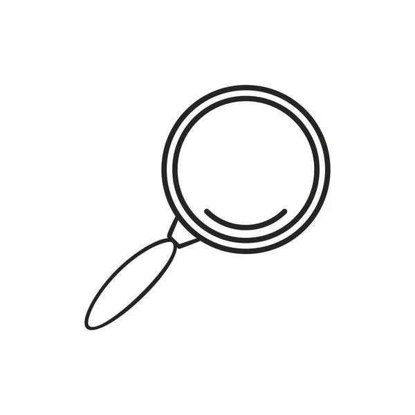 Ikona Szkła Powiększającego Symbol Wektora Wyszukiwania Zarysu — Wektor stockowy