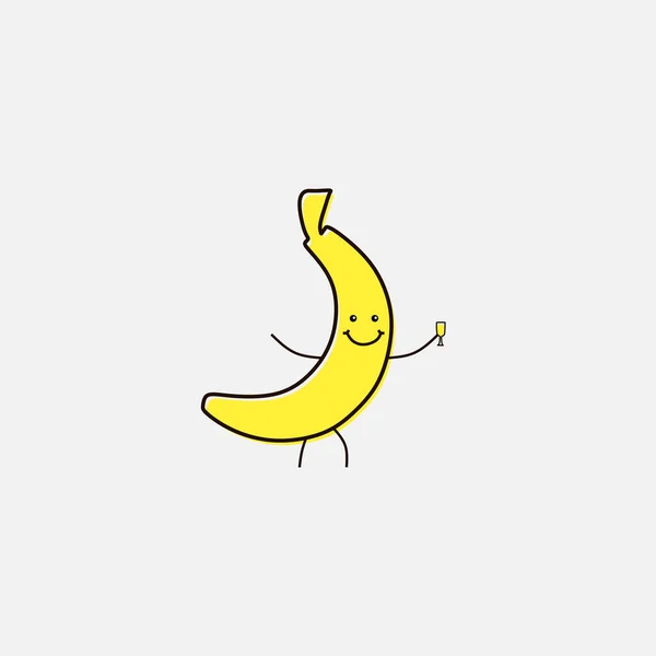 Icône Banane Illustration Vectorielle — Image vectorielle
