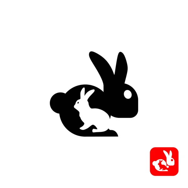 Tavşan Simgesi Vektör Illüstrasyonu — Stok Vektör