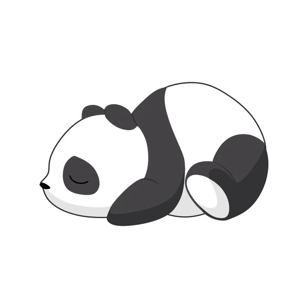 可爱的熊猫小动物矢量图解设计 — 图库矢量图片
