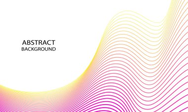 Pembe sarı dalga efektleri için soyut beyaz arka plan. Beyazın dalga arkaplanı. Gradyan çizgi dokusu. vektör eps10.