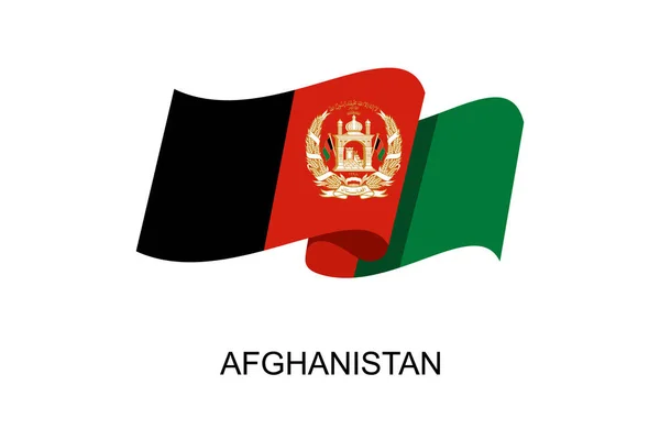 Vector Bandera Afganistán Bandera Afganistán Sobre Fondo Blanco Ilustración Vectorial — Archivo Imágenes Vectoriales