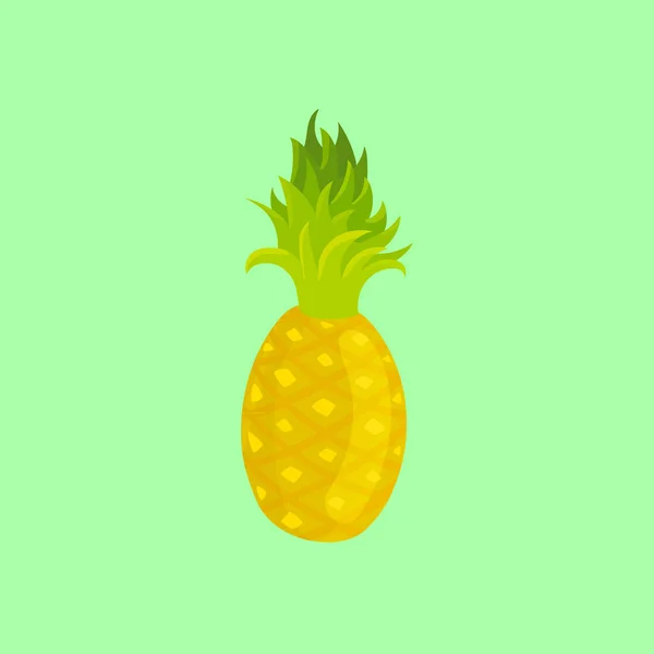 Piña Fruta Ilustración Vector — Vector de stock