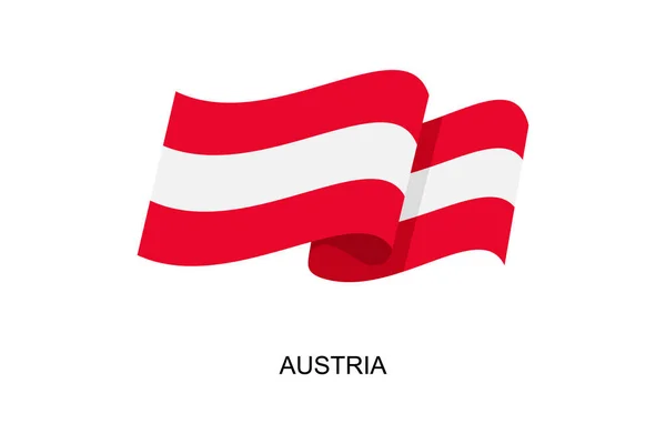 Αυστρία Διάνυσμα Σημαία Αυστριακή Σημαία Λευκό Φόντο Εικονογράφηση Διανύσματος Eps10 — Διανυσματικό Αρχείο